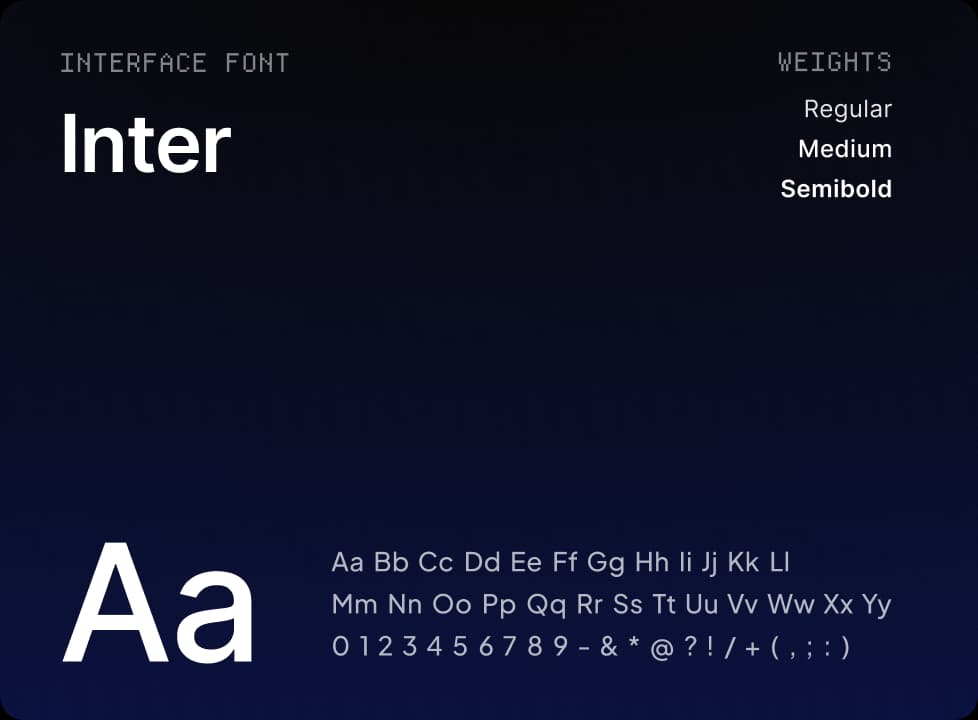 Noxwin interface typeface system.